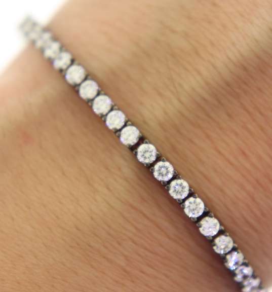Sterling Silver Crystal Tennis Bracelet