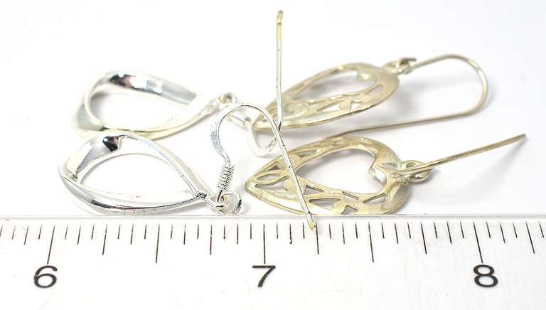 Lot of 2 Pairs of Earrings Sterling Silver