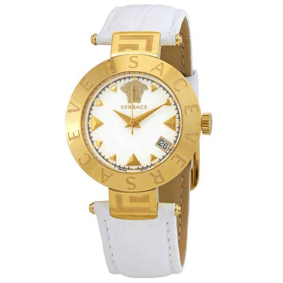 Versace Quartz White Dial Ladies Watch