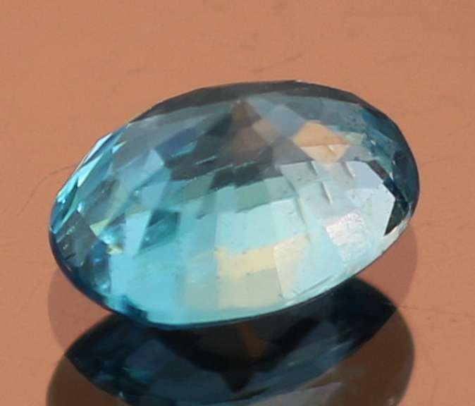 Glittering 2.02ct 6x8mm diamond luster blue Zircon