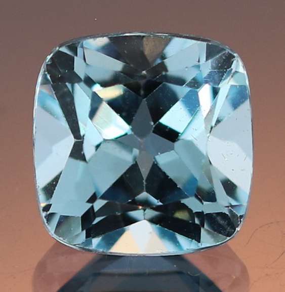 Stunning 3.95ct cushion cut 9mm Swiss blue Topaz