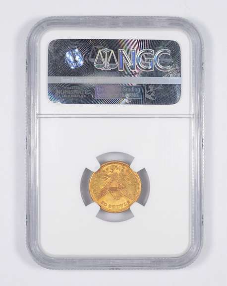 MS64+ CAC 1907 $2.50 Liberty Head Gold Quarter Eagle - Graded NGC