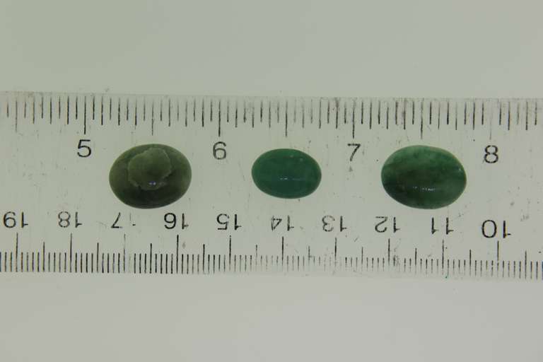Lot of Three 24.5 CT Green Beryl Emerald Loose Gemstone