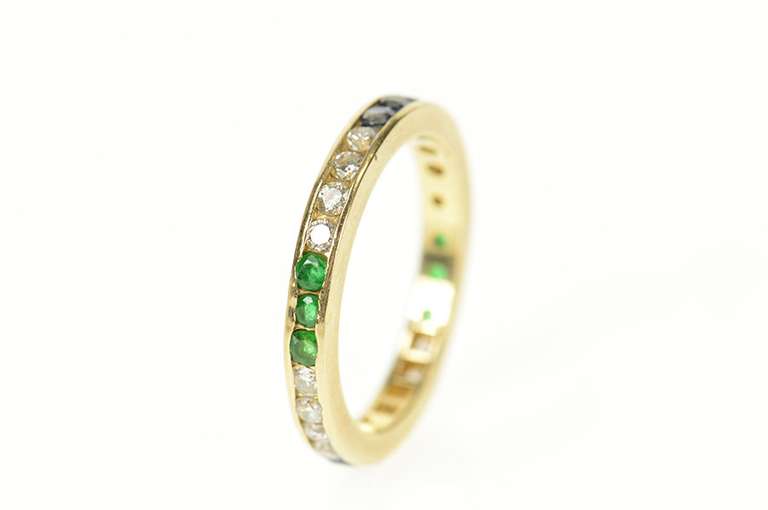 14K Yellow Gold 0.54 Ctw Channel Diamond Wedding Band Ring
