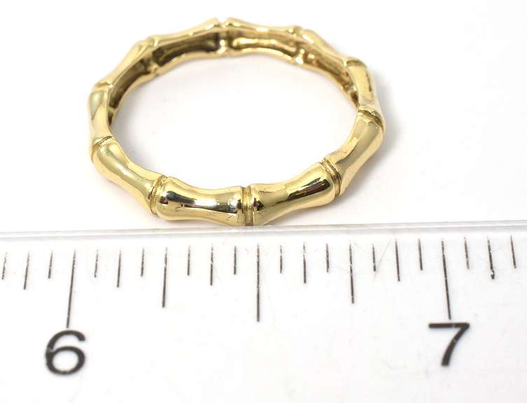 14KT Bamboo-Style Ring in 14KT Yellow Gold