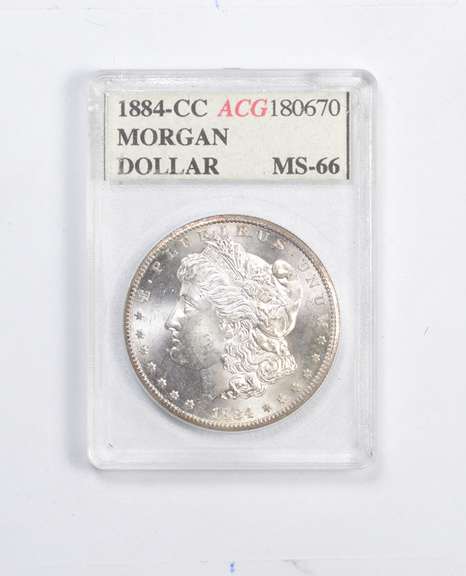 MS66 1884-CC Morgan Silver Dollar - Graded ACG