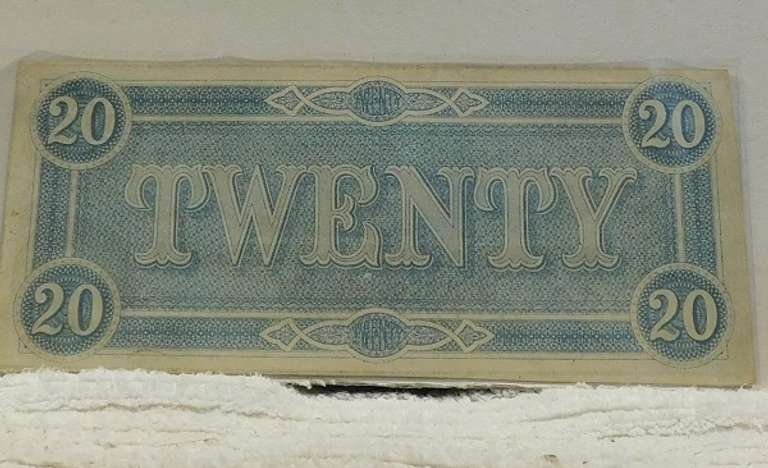 Confederate 1864 $20.00 Exceptional GEM Unc