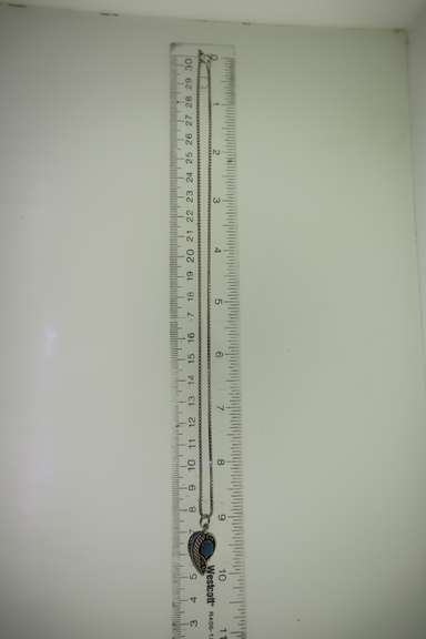 American Native Sterling Silver Turquoise Pendant With Italian Chain