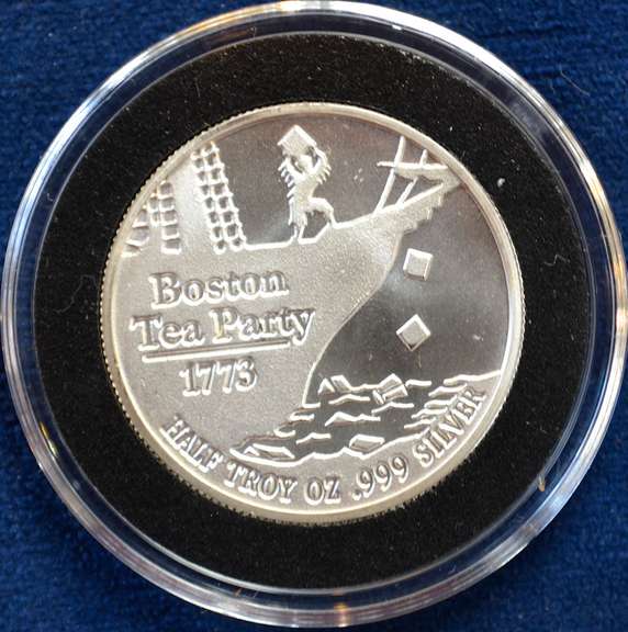 1/2 OZ  Tea Party Silver Round