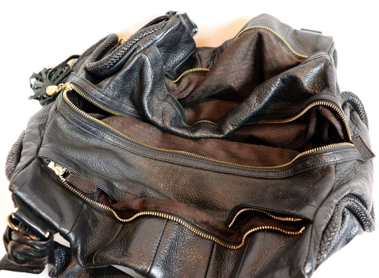 Cole Haan Black Leather Satchel Bag