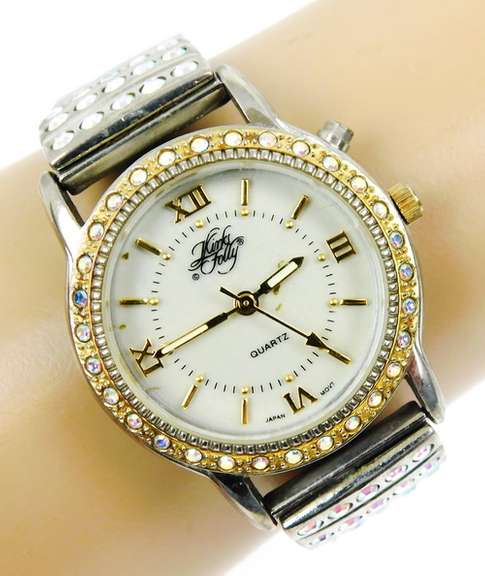 Vintage Kirks Folly Fairy Nite Light Jeweled Watch, Runs