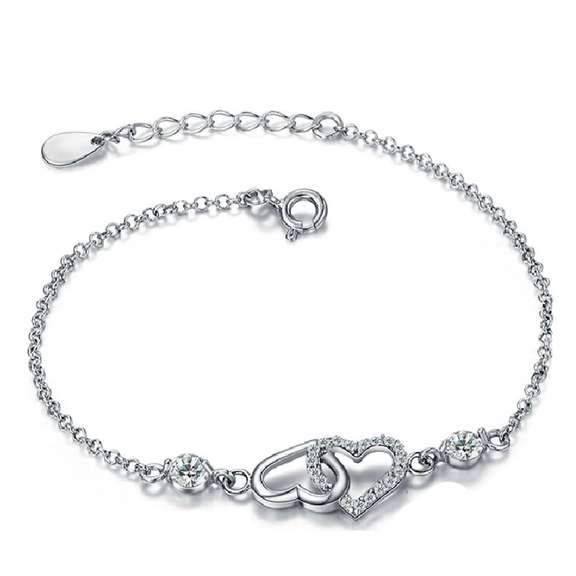Fashion Eye-Catching 925 Silver Forever Love Bracelet Charm Bracelets