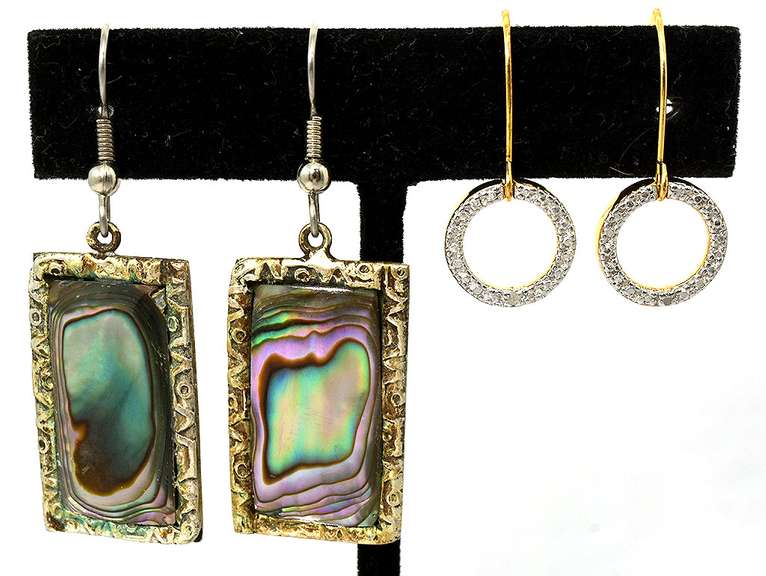 Lot Of 2 Pairs of Sterling Silver Earrings