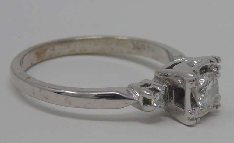 Vintage White Gold Diamond Ring