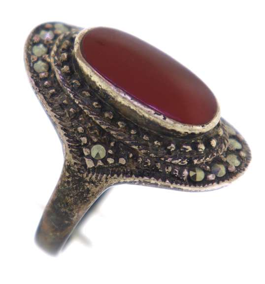 Sterling Silver Red Carnelian Ring