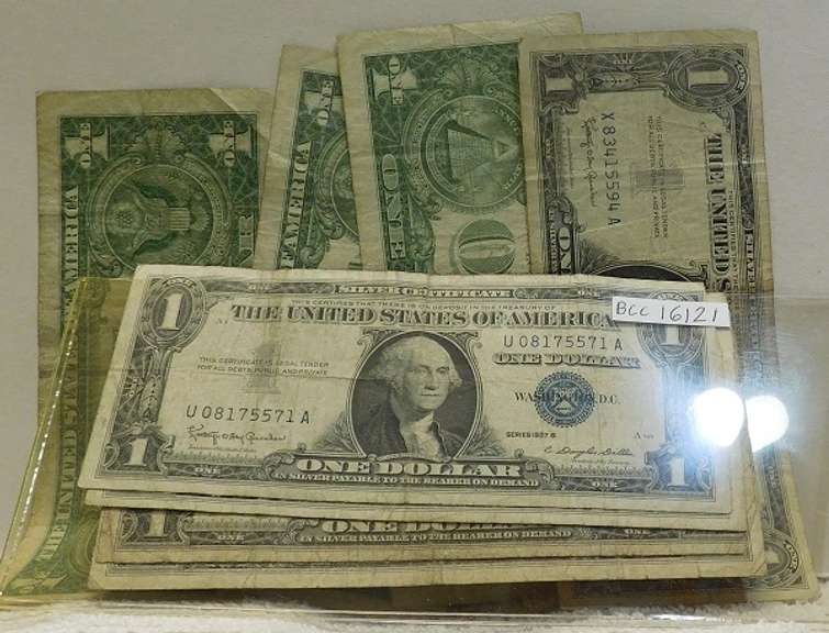 10 ea 1957 $1.00 Silver Cert,  circ