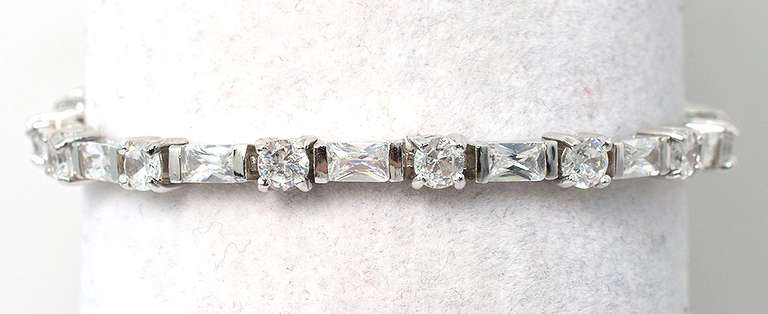 Sterling Silver CZ Bracelet