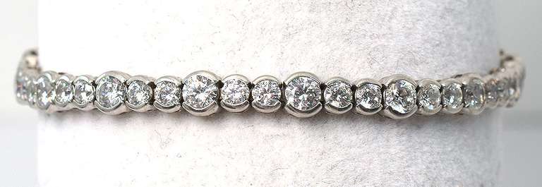 Sterling Silver White Stone Bracelet