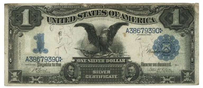 1899 Series Large Size $1 'Black Eagle' Silver Cert