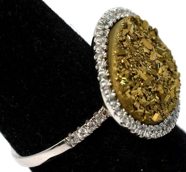 Sterling Silver Druze Ring