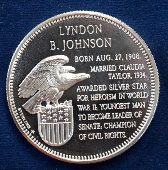 Sterling Silver Lyndon B Johnson
