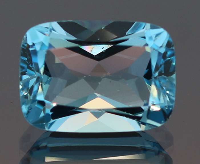 Radiant 9.41ct cushion cut Swiss blue Topaz