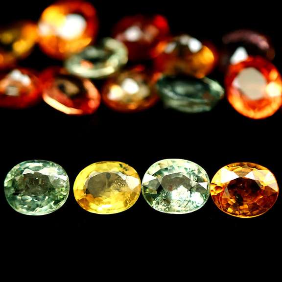 Heated only! Vibrant 7.89ct fancy color Sapphire set