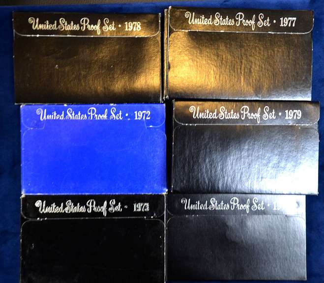 Lot of Proof Sets From The 70 S . 8 Total