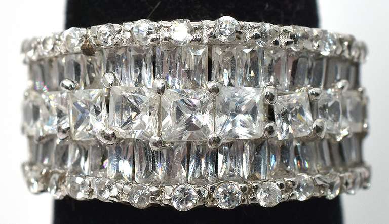 Sterling Silver CZ Cocktail Ring
