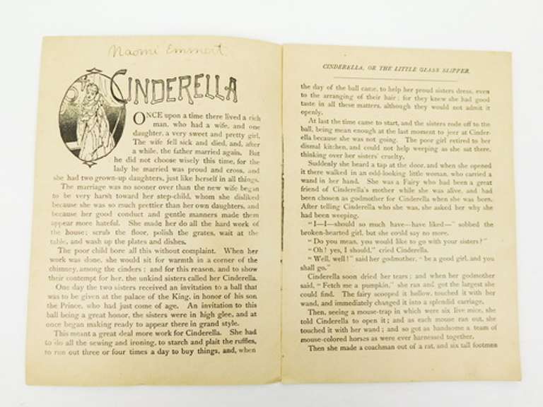 1896 McLoughlin Bros. Cinderella Book
