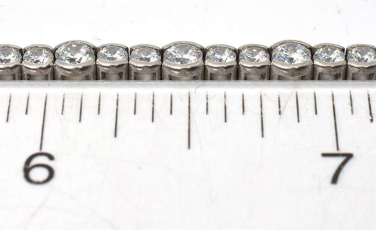 Sterling Silver White Stone Bracelet