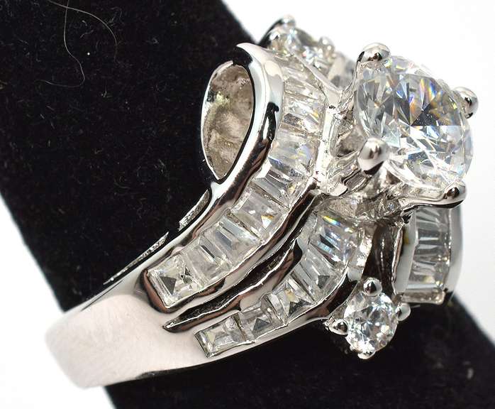 Sterling Silver CZ Bridal Type Ring