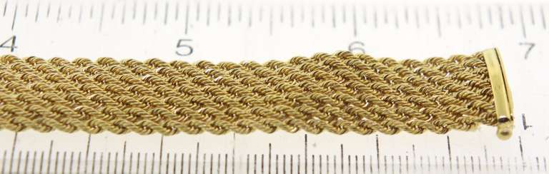Fabulous Yellow Gold 7 Strand Rope Bracelet