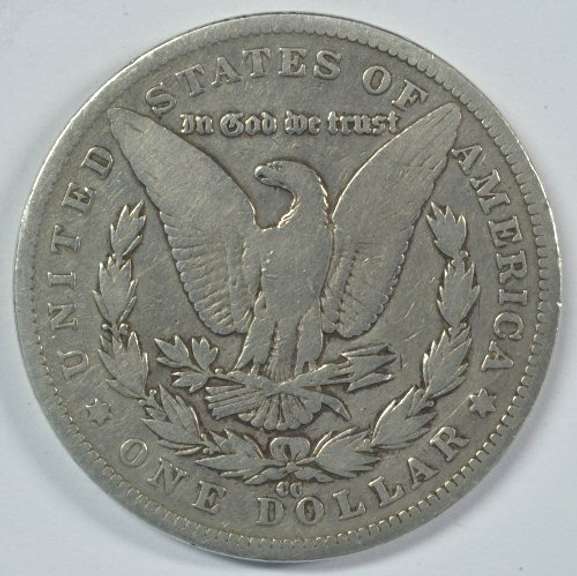 Key date 1890-CC Morgan Silver Dollar in circ
