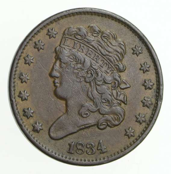 1834 Classic Head Half Cent
