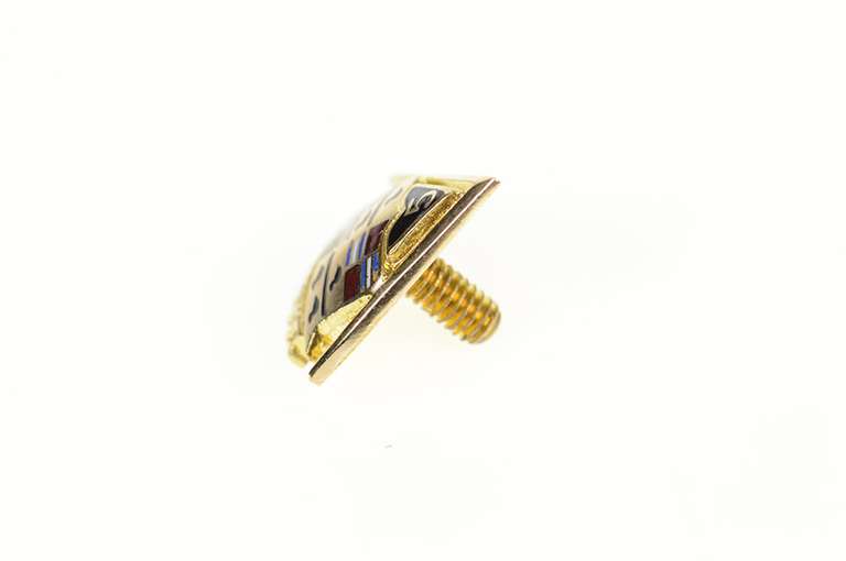 10K Yellow Gold Retro Cadillac Enamel 5 Years Lapel Pin/Brooch