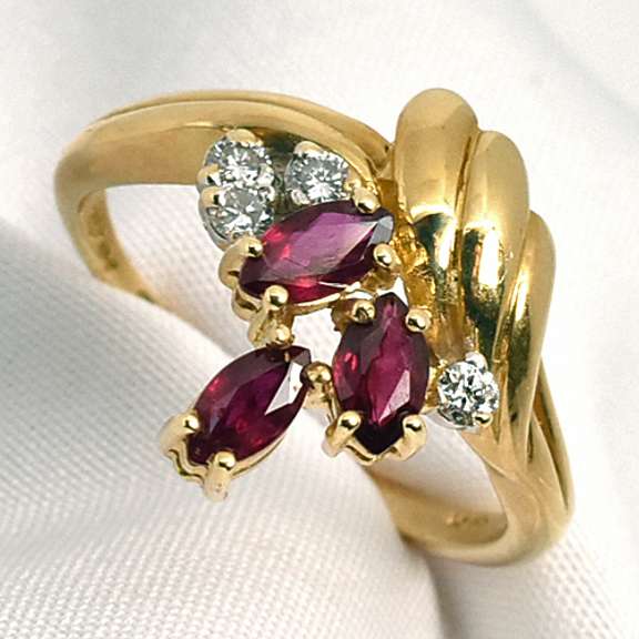 Stunning Ruby & Diamond Cluster