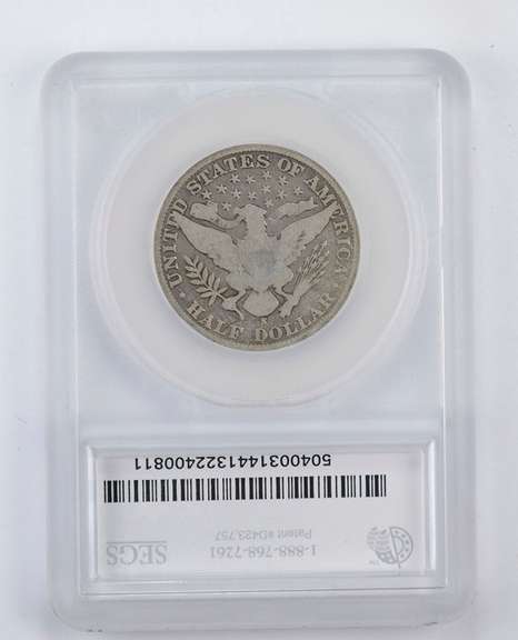 VG8 1904-S Barber Half Dollar - Graded by SEGS