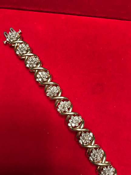 14K YELLOW GOLD DIAMOND BRACELET WITH 7.00 CARATS OF DIAMONDS