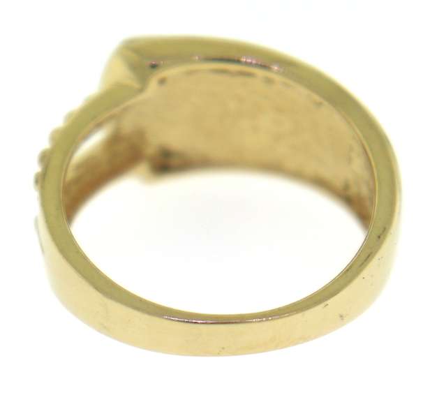 Festive Yellow Gold Opal Inlay Ring