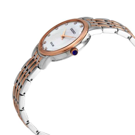 Seiko Quartz Diamond Mother of Pearl Dial Ladies Watch