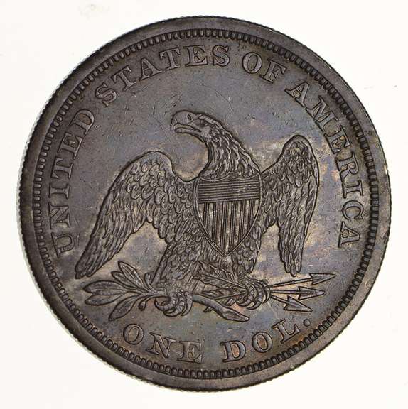 1863 Seated Liberty Silver Dollar - Near Uncirculated