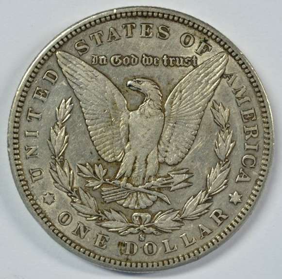 Scarce 1894-S Morgan Silver Dollar in XF/AU