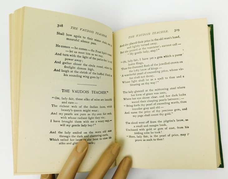 Whittier's Poems Antique Book