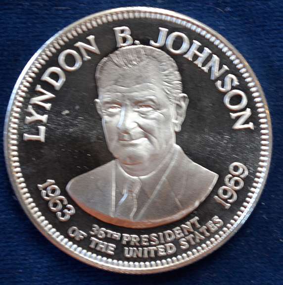 Sterling Silver Lyndon B Johnson
