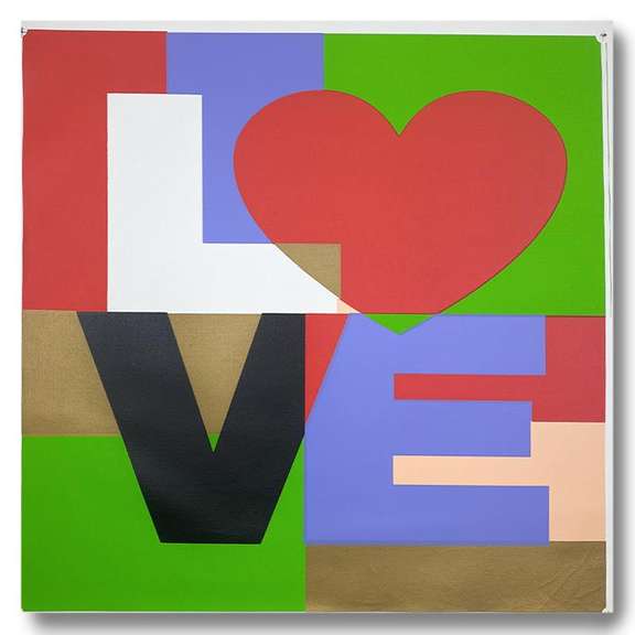 LOVE by Steve Kaufman (1960-2010)