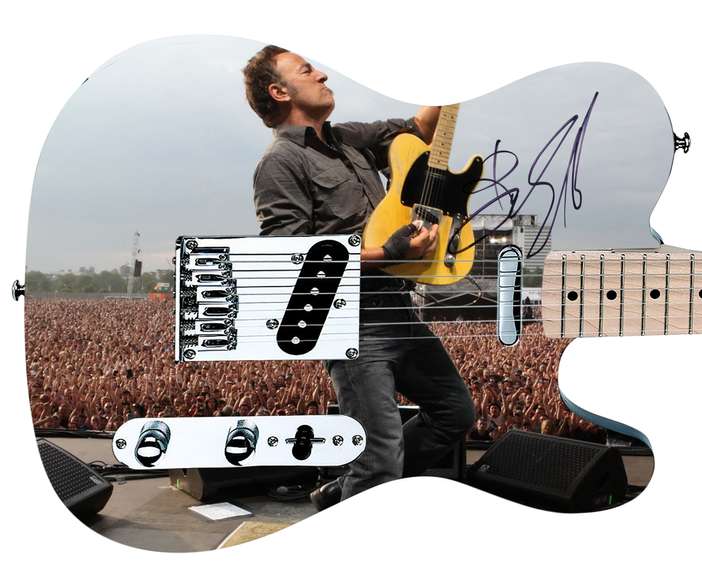 Bruce Springsteen Autographed Custom Graphics Guitar