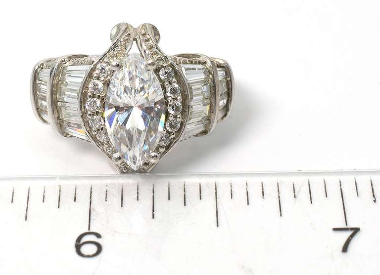 Sterling Silver CZ Cocktail Ring