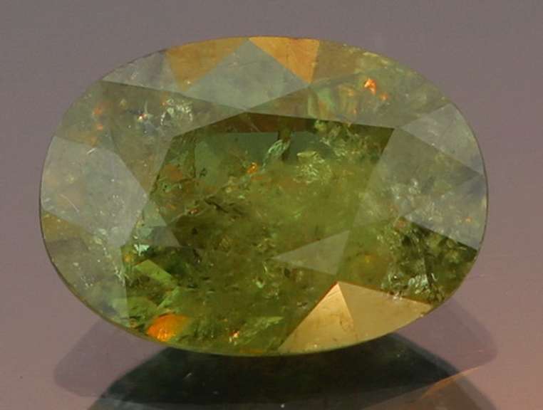 Super rare rich green 5.36ct untreated Demantoid garnet
