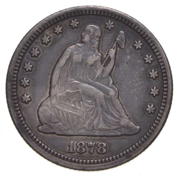 1878-CC Seated Liberty Quarter